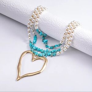 ✨️Sale✨️Elegant Heart Shape Pearl Beaded Women's Pendant